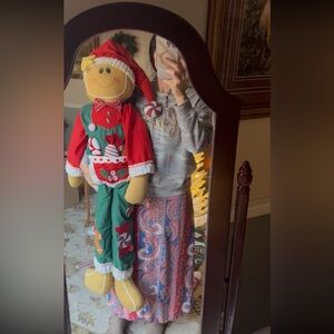 Vintage XL 1984 Festive Holiday Gingerbread Christmas Couple Decor 5 Feet tall